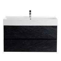 MOLVENO 46 База под раковину подвесная с двумя выкатными ящиками, Nero, 1000x460x500, MOLVENO 46-100-2C-SO-NR - Gidratop.ru изображение