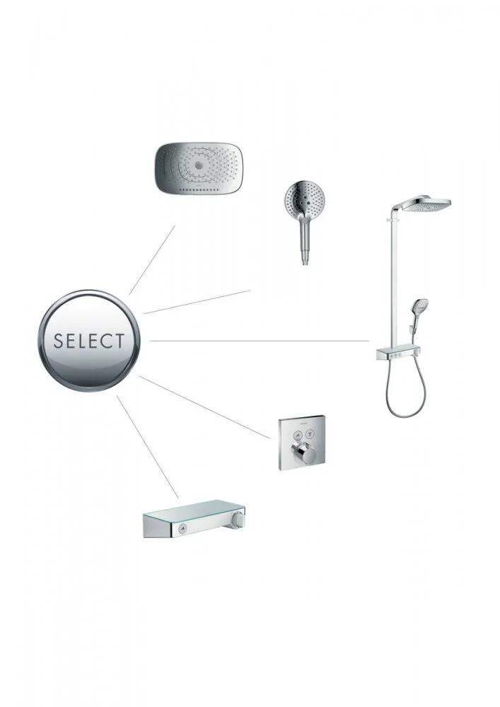 Смеситель Hansgrohe ShowerSelect 15763340 для душа, термостатический, шлифованный черный хром - Gidratop.ru изображение