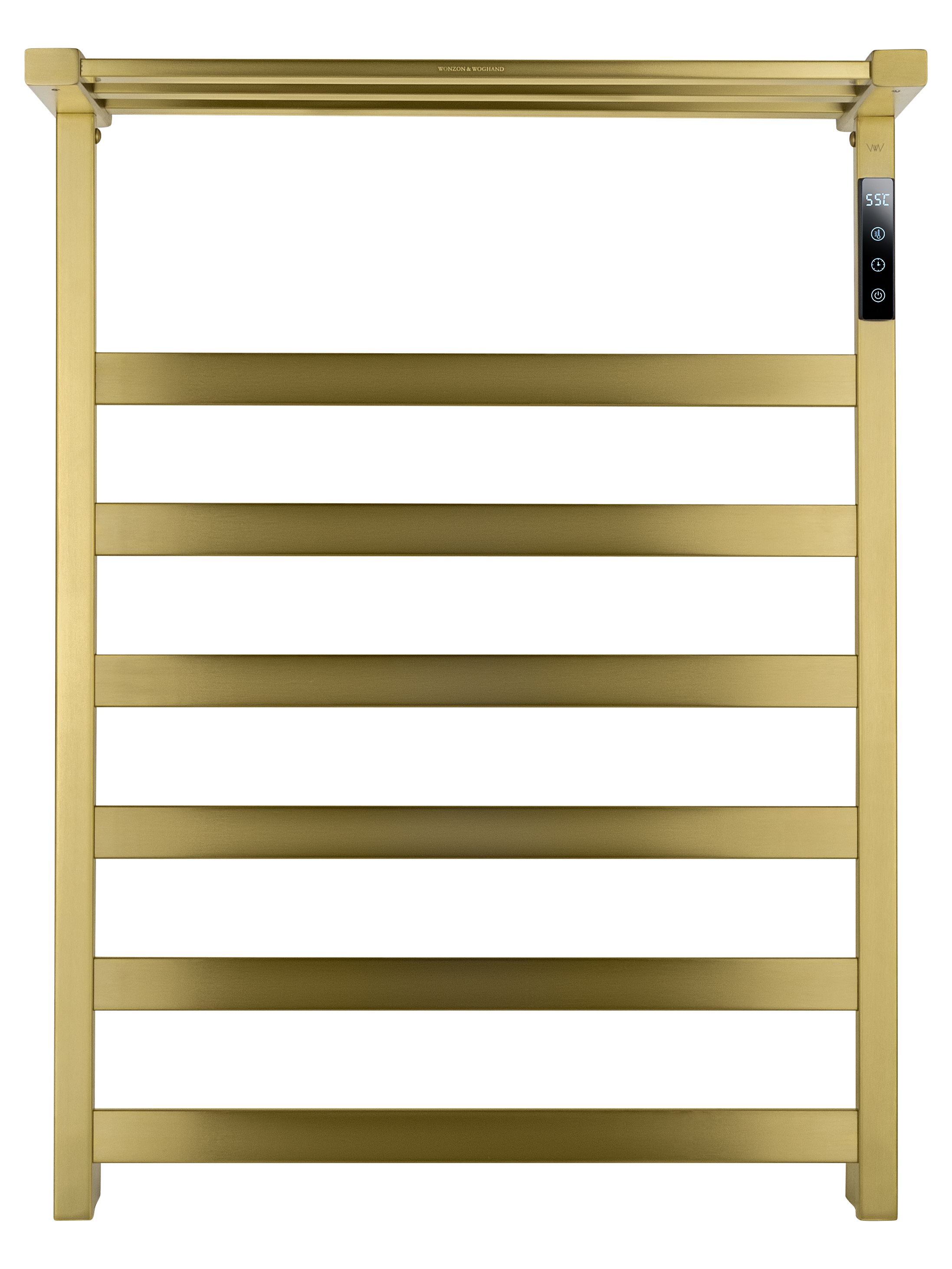 Полотенцесушитель электрический WONZON & WOGHAND FRANKFURT, Брашированное золото (WW-A1026-BG) - Gidratop.ru изображение