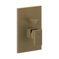 Gessi Eleganza встраиваемый однорычажный смеситель с автоматическим переключателем ванна/душ(внешние части), цвет: античная бронза - Gidratop.ru изображение