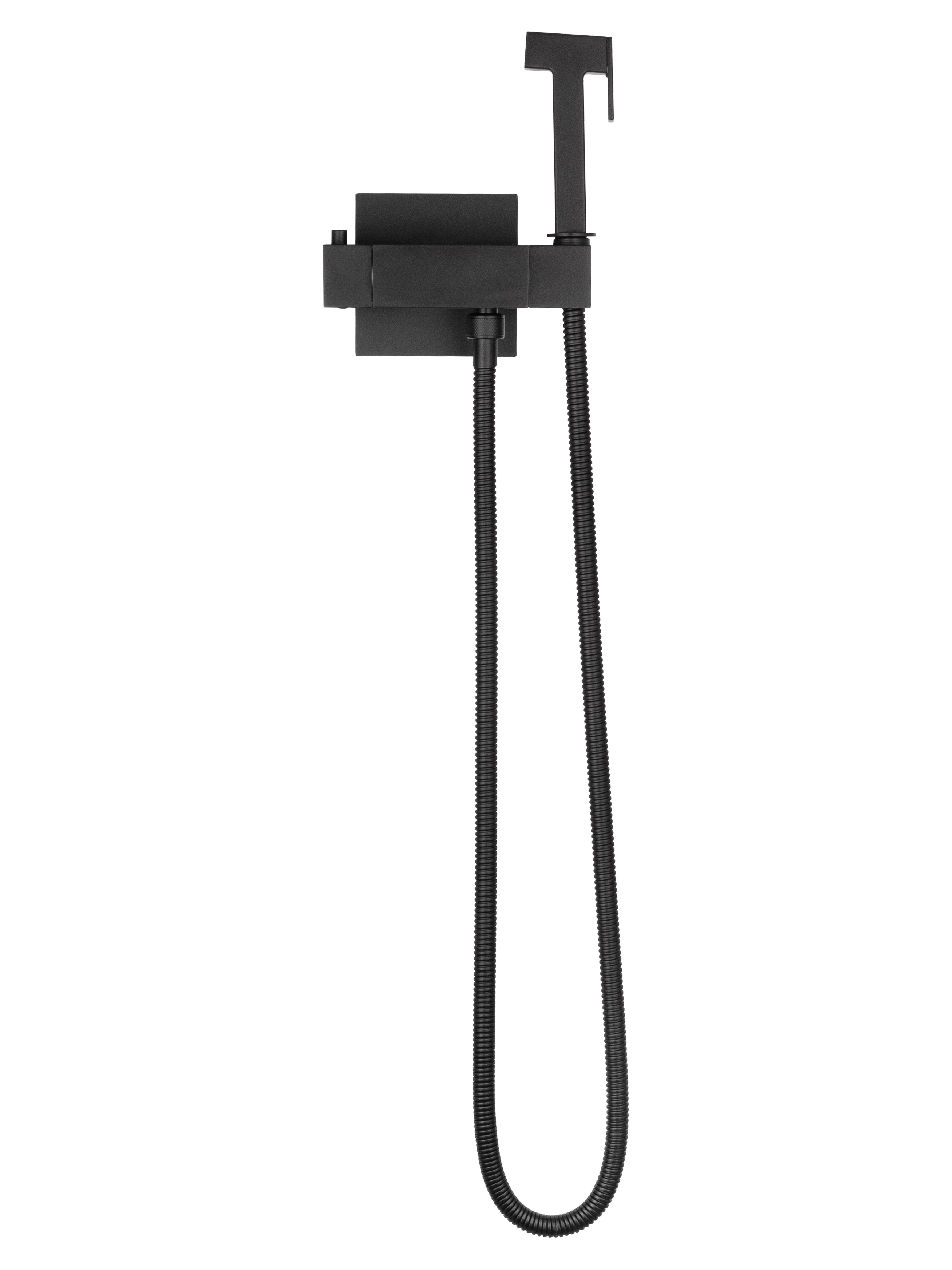 Смеситель с гигиеническим душем и термостатом встраиваемый WONZON & WOGHAND, Черный матовый (WW-88819903-MB) - Gidratop.ru изображение