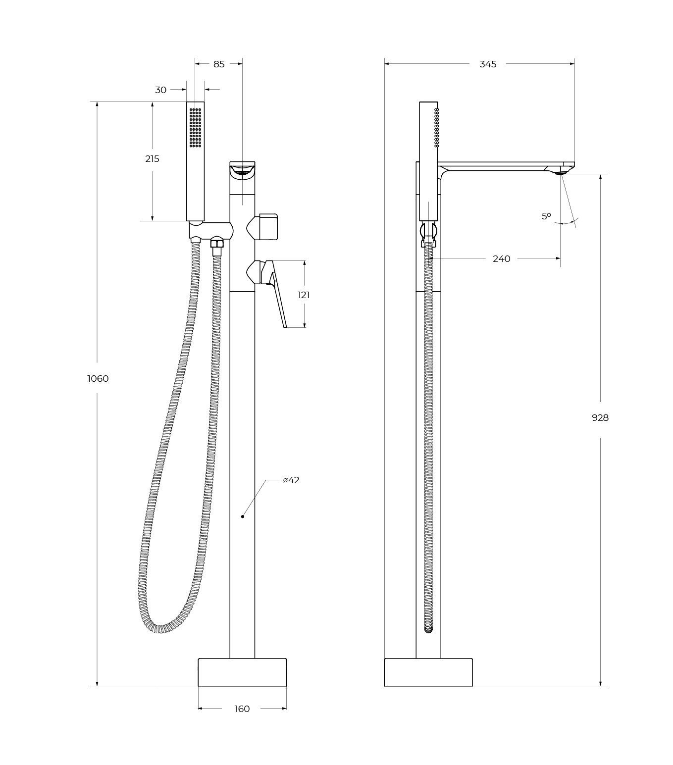 COMFORT-VDP-01 Напольный смеситель для ванны, хром - Gidratop.ru изображение