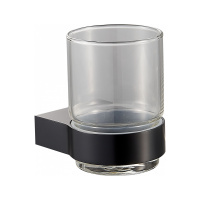 Стакан для зубных щеток с держателем WONZON & WOGHAND CARBON, Черный (WW-7721) - Gidratop.ru изображение