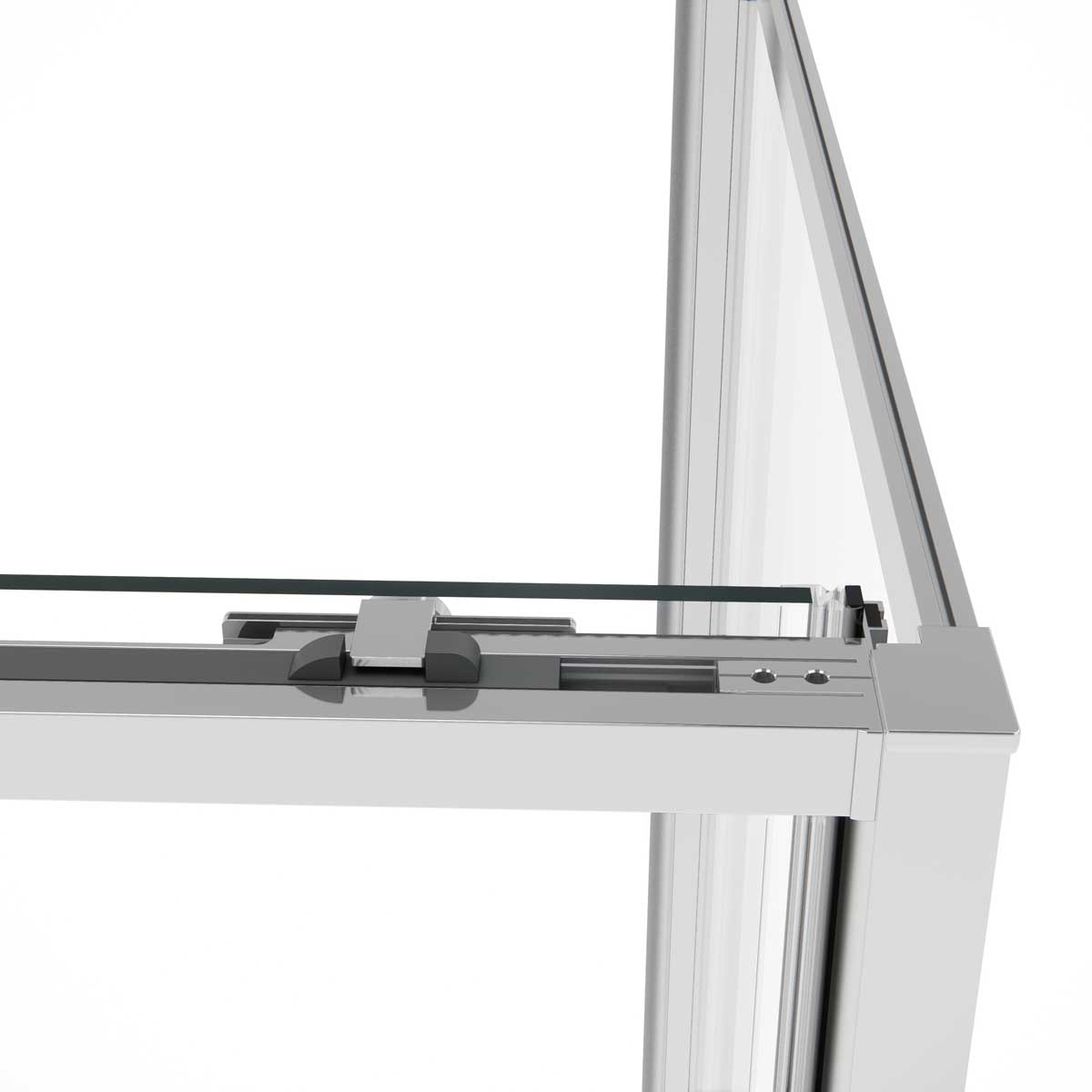 Душевой уголок Slim Soft VSR-1SS9010CL, 1000*900, хром, стекло прозрачное - Gidratop.ru изображение