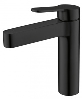 DELTA Смеситель для раковины без донного клапана, чёрный матовый, DEL-LVM-NERO - Gidratop.ru изображение