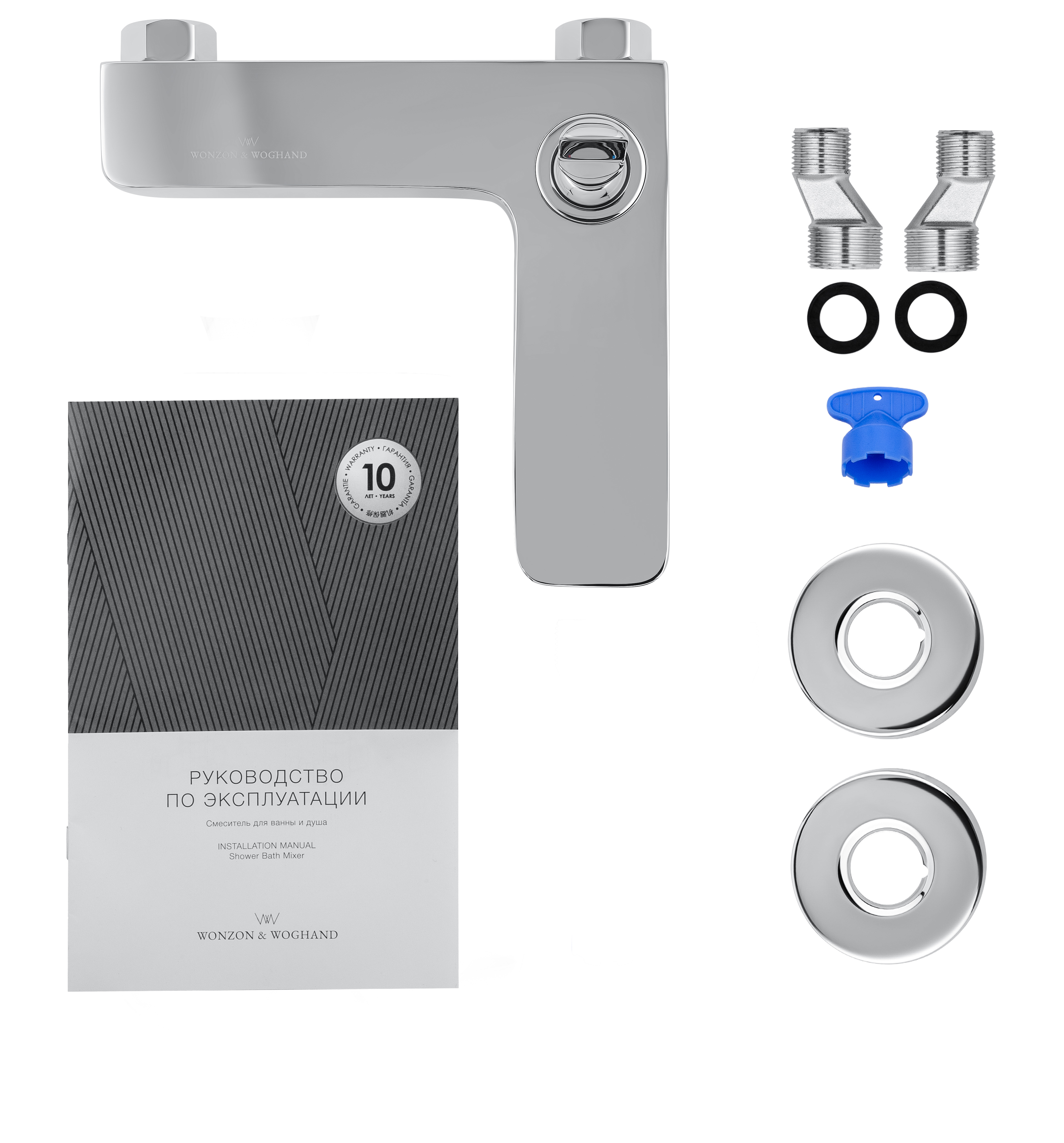 Смеситель для ванны WONZON & WOGHAND SHARK, Хром (WW-48B3101-CR) - Gidratop.ru изображение