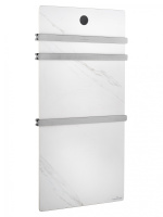 Полотенцесушитель электрический с каменной плитой Белый мрамор WONZON & WOGHAND STUTTGART, Брашированный никель (WW-A503-BR)