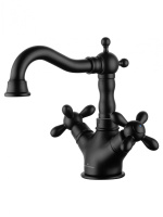 Смеситель для раковины WONZON & WOGHAND RETRO, Черный матовый (WW-88139020-MB) - Gidratop.ru изображение