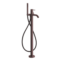 GESSI 316 напольный смеситель для ванны с душевой лейкой (внешние части), цвет: brushed copper pvd - Gidratop.ru изображение