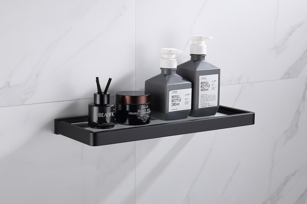 Полка стеклянная ABBER Westen AA1759B черная матовая - Gidratop.ru изображение