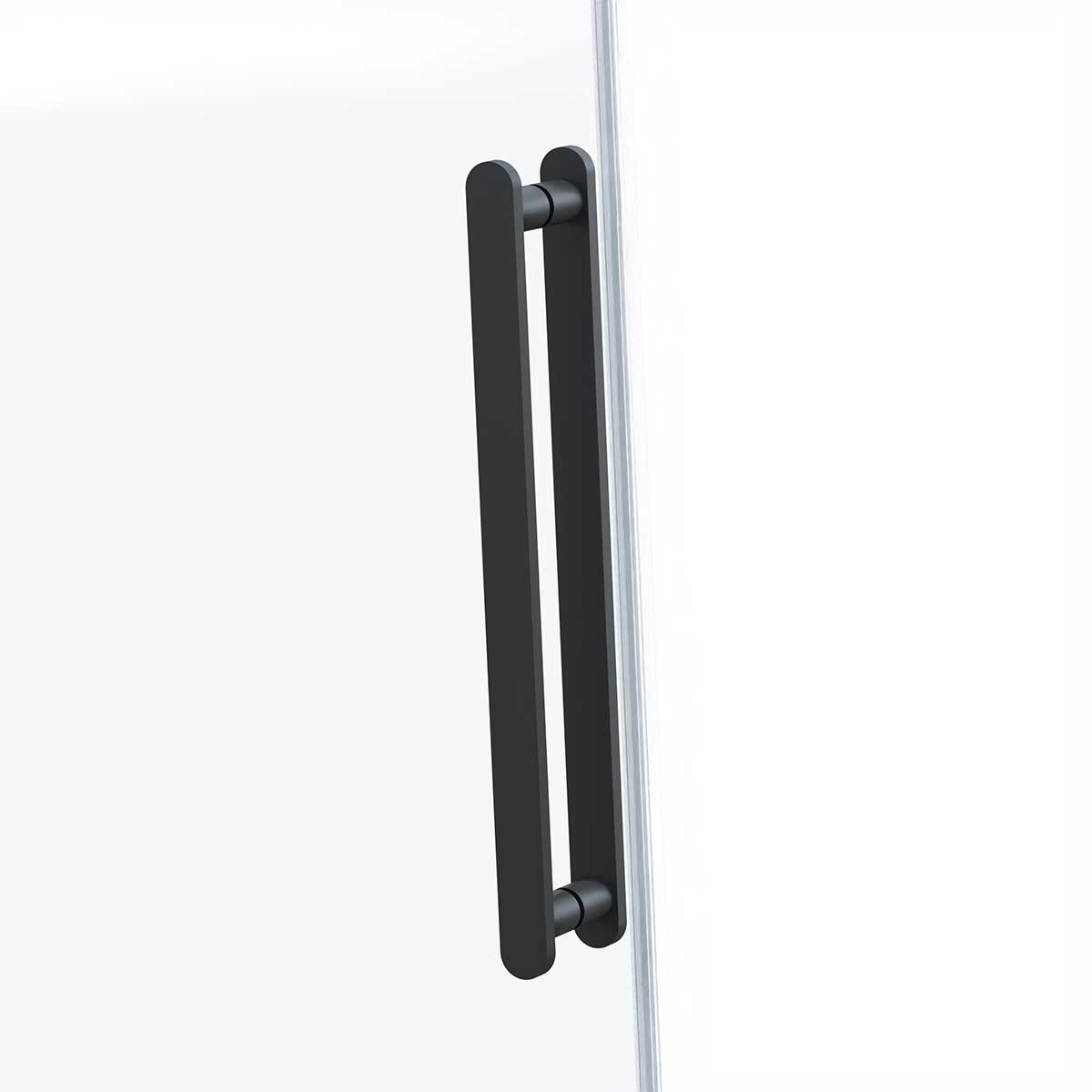 Душевая дверь Como Soft VDS-1CS110CLB, 1100, черный, стекло прозрачное - Gidratop.ru изображение