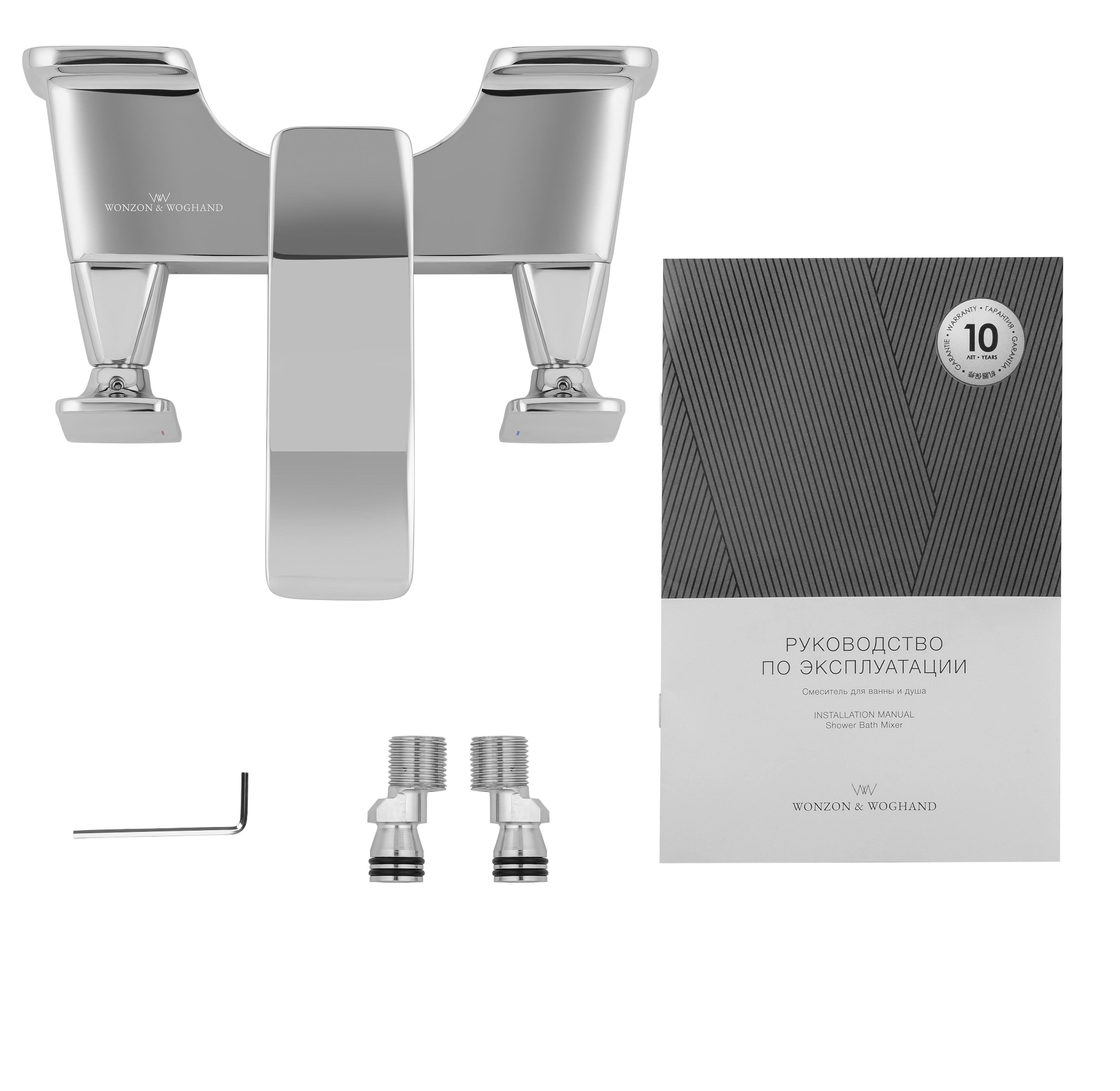 Смеситель для ванны WONZON & WOGHAND SHAKESPEARE, Хром (WW-653101-CR) - Gidratop.ru изображение