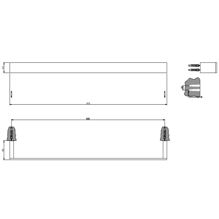 GESSI  INVERSO ACCESSORIES настенный полотенцедержатель, 60 см, цвет: Warm Bronze Br PVD - Gidratop.ru изображение