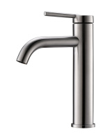 ETNA Смеситель для накладных раковин без донного клапана, нержавеющая сталь, исполнение сатин ETN-LMC2-IN - Gidratop.ru изображение