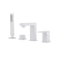 Смеситель ABBER Daheim AF8213W на борт ванны, белый матовый