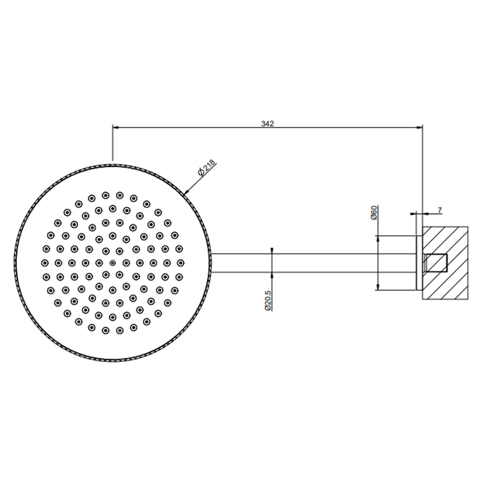 Gessi Anello/Ingranaggio верхний душ для настенного крепления, поворотная с шарниром,  D218 мм, цвет Finox Brushed Nickel - Gidratop.ru изображение