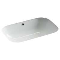 Раковина встраиваемая снизу Ceramicanova Era,  c отверстием слива - перелива, 610x405x190мм, белый, арт.CN15007 - Gidratop.ru изображение