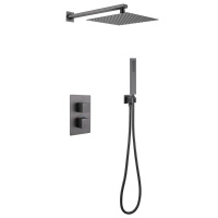 Душевая система ABBER Daheim AF8251NG скрытого монтажа без излива, термостат, никель - Gidratop.ru изображение