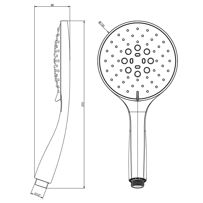 GESSI Emporio/ВСЕ СЕРИИ ручная лейка с 3мя режима, цвет:  Finox - Gidratop.ru изображение