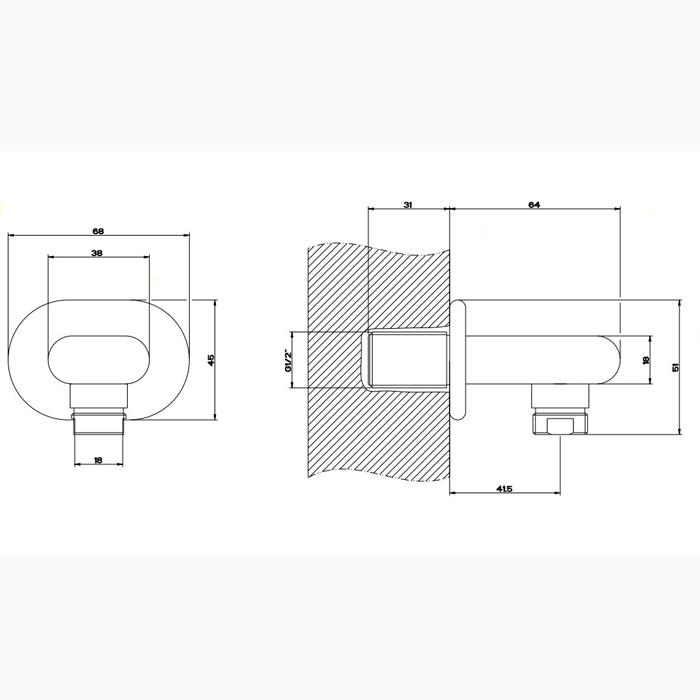 Gessi Goccia вывод воды на 1/2, цвет: хром - Gidratop.ru изображение