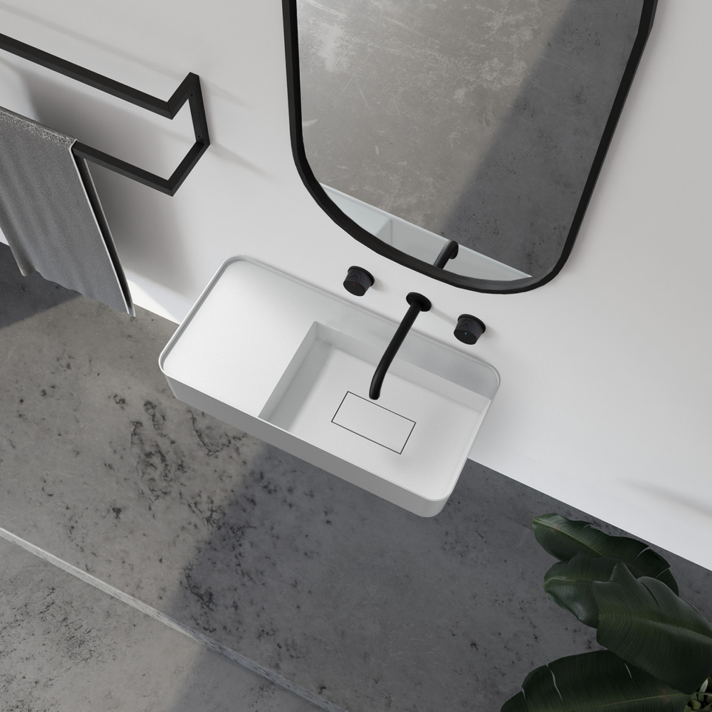 Раковина подвесная ABBER Stein AS2627-0.8 белая матовая - Gidratop.ru изображение