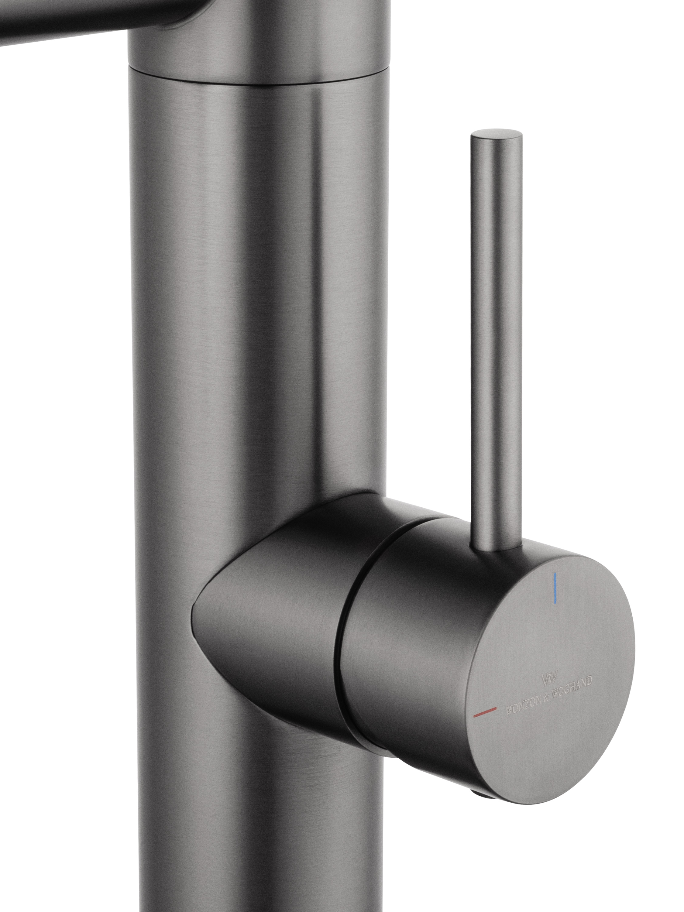 Смеситель для кухни с гибким изливом и подключением фильтра WONZON & WOGHAND, Темный графит (WW-88458007-BGM) - Gidratop.ru изображение