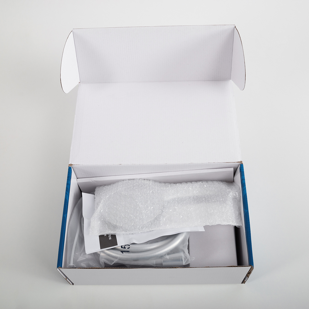 UNIQUE Смеситель для ванны и душа с длинным изливом в комплекте с ручным душем, шлангом и держателем, хром UNIQUE-VASM-L-CRM - Gidratop.ru изображение