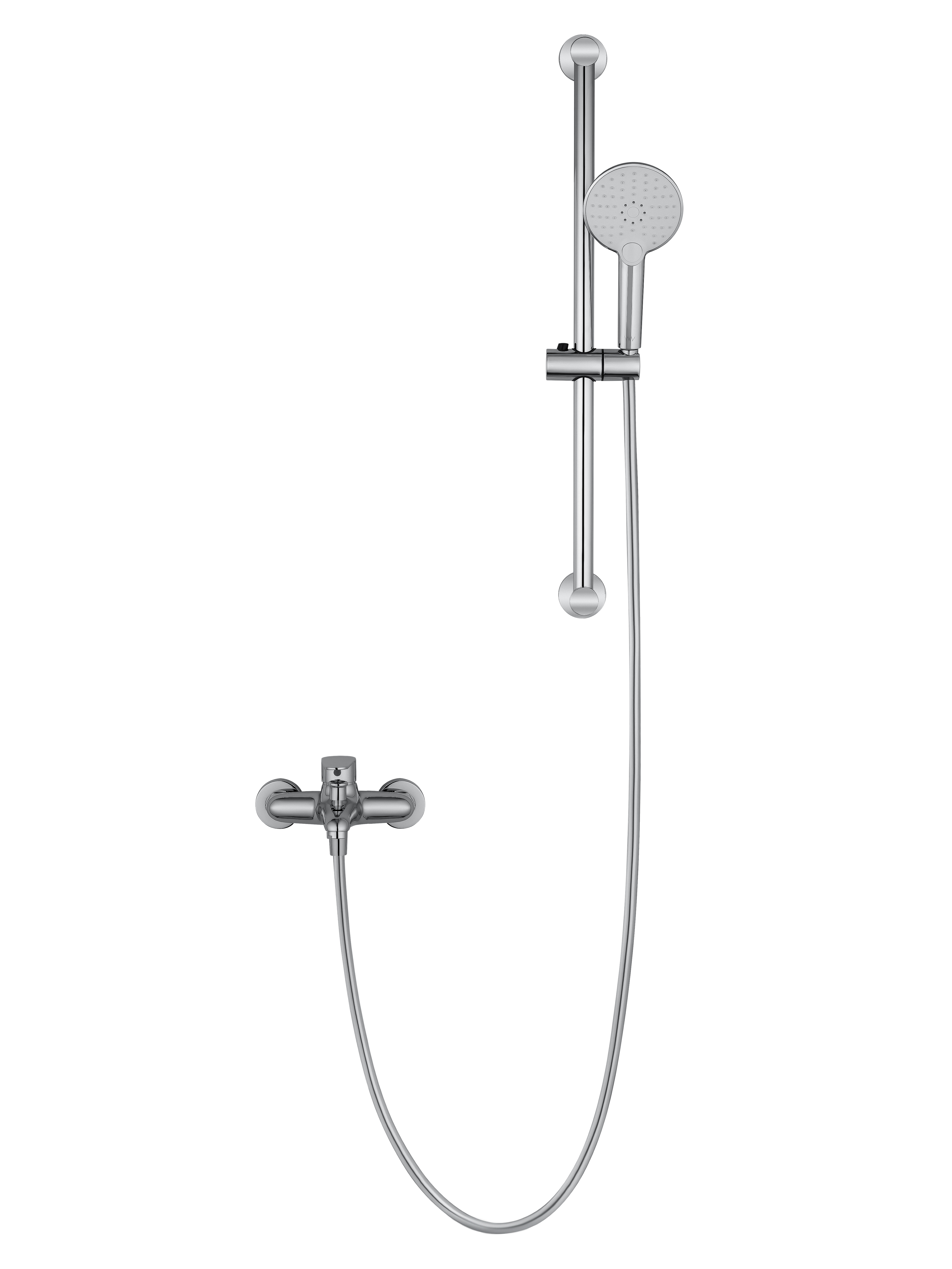 Смеситель для ванны с душевым гарнитуром WONZON & WOGHAND ALFA, Хром (WW-AE3205-CR) - Gidratop.ru изображение