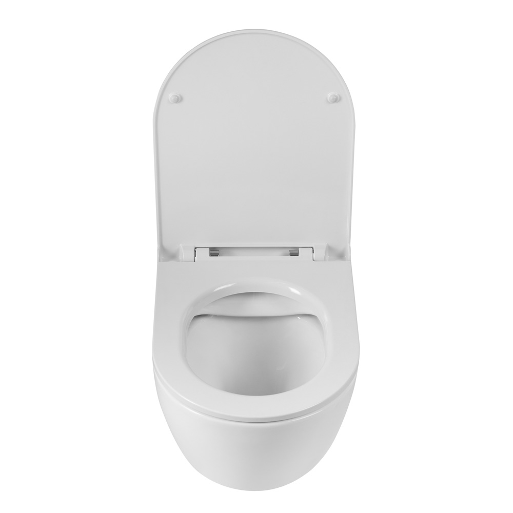 Унитаз подвесной безободковый BelBagno SFERA-R BB046CHR/BB902SC - Gidratop.ru изображение