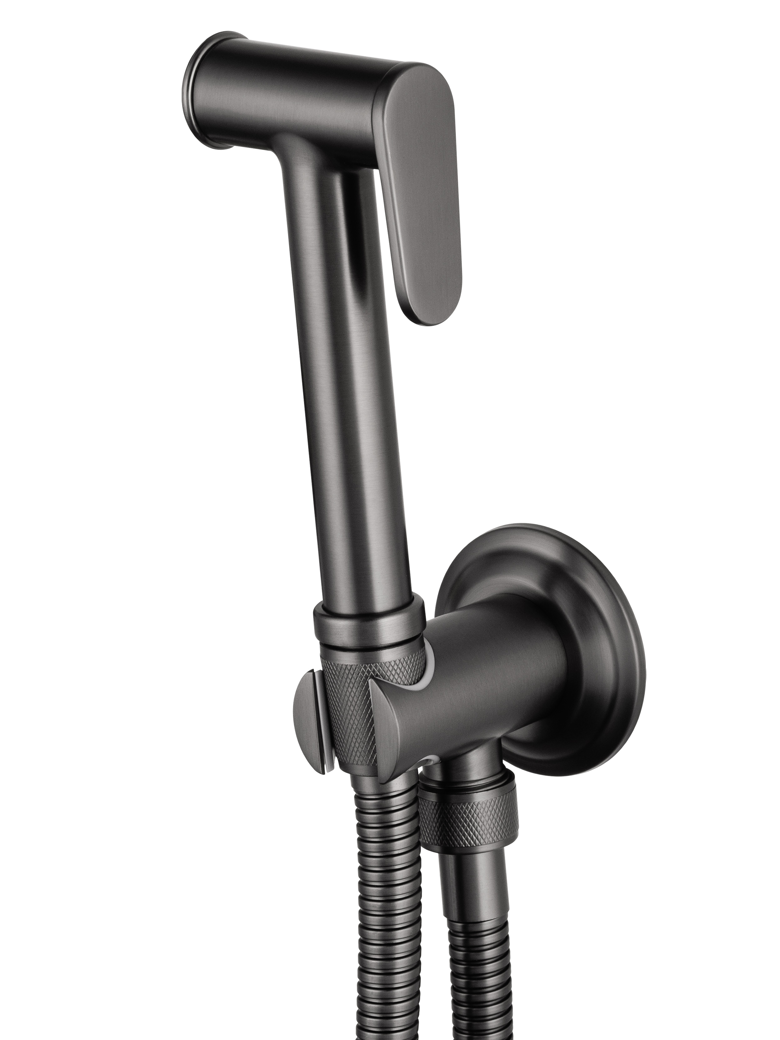 Смеситель с гигиеническим душем встраиваемый WONZON & WOGHAND STEAM, Темный графит (WW-88849008-BGM) - Gidratop.ru изображение