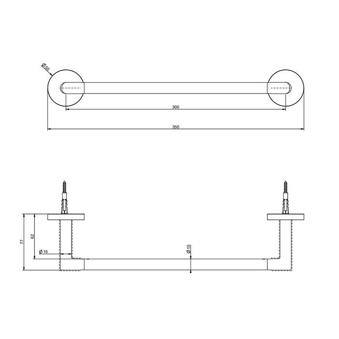 Gessi Tondo полотенцедержатель, 30 см, цвет: Black XL - Gidratop.ru изображение