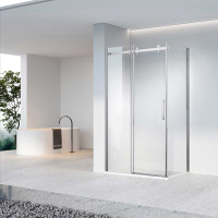 Душевой уголок Como-N VSR-4CN8014CL, 1400*800, хром, стекло прозрачное - Gidratop.ru изображение