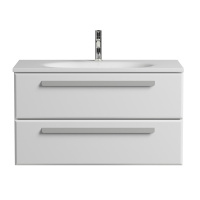 ECO База под раковину подвесная с двумя выкатными ящиками, Bianco Opaco, 746x472x500, ECO-750-2C-SO-BO - Gidratop.ru изображение