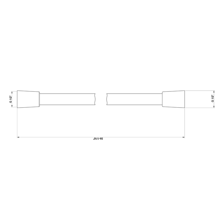 Gessi шланг для душа с коническим соединением на 1/2, длина: 150 см, цвет:  хром. - Gidratop.ru изображение