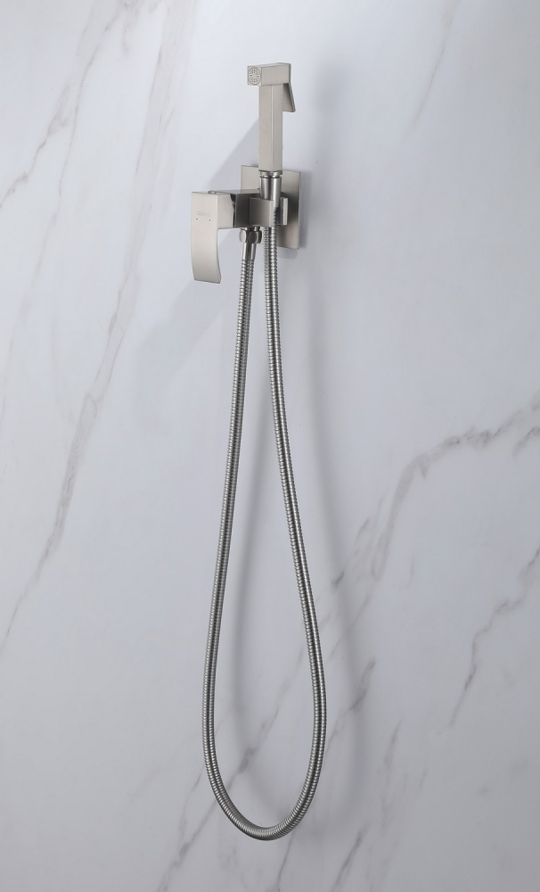 Смеситель ABBER Wasserfall AF8625SP с гигиеническим душем, сатин - Gidratop.ru изображение