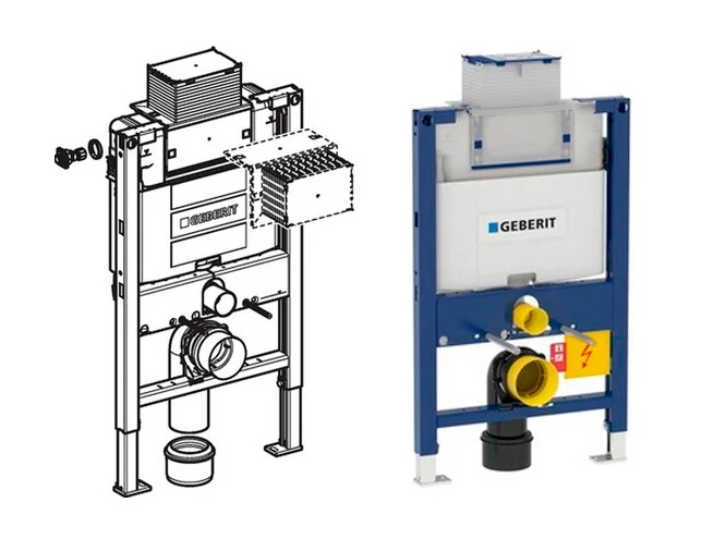 Инсталляция Geberit Omega 12 111.003.00.1 для унитаза, низкая - Gidratop.ru изображение