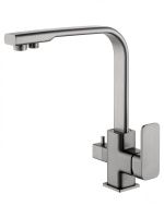 Смеситель для кухни с подключением фильтра WONZON & WOGHAND, Темный графит (WW-88458004-BGM) - Gidratop.ru изображение