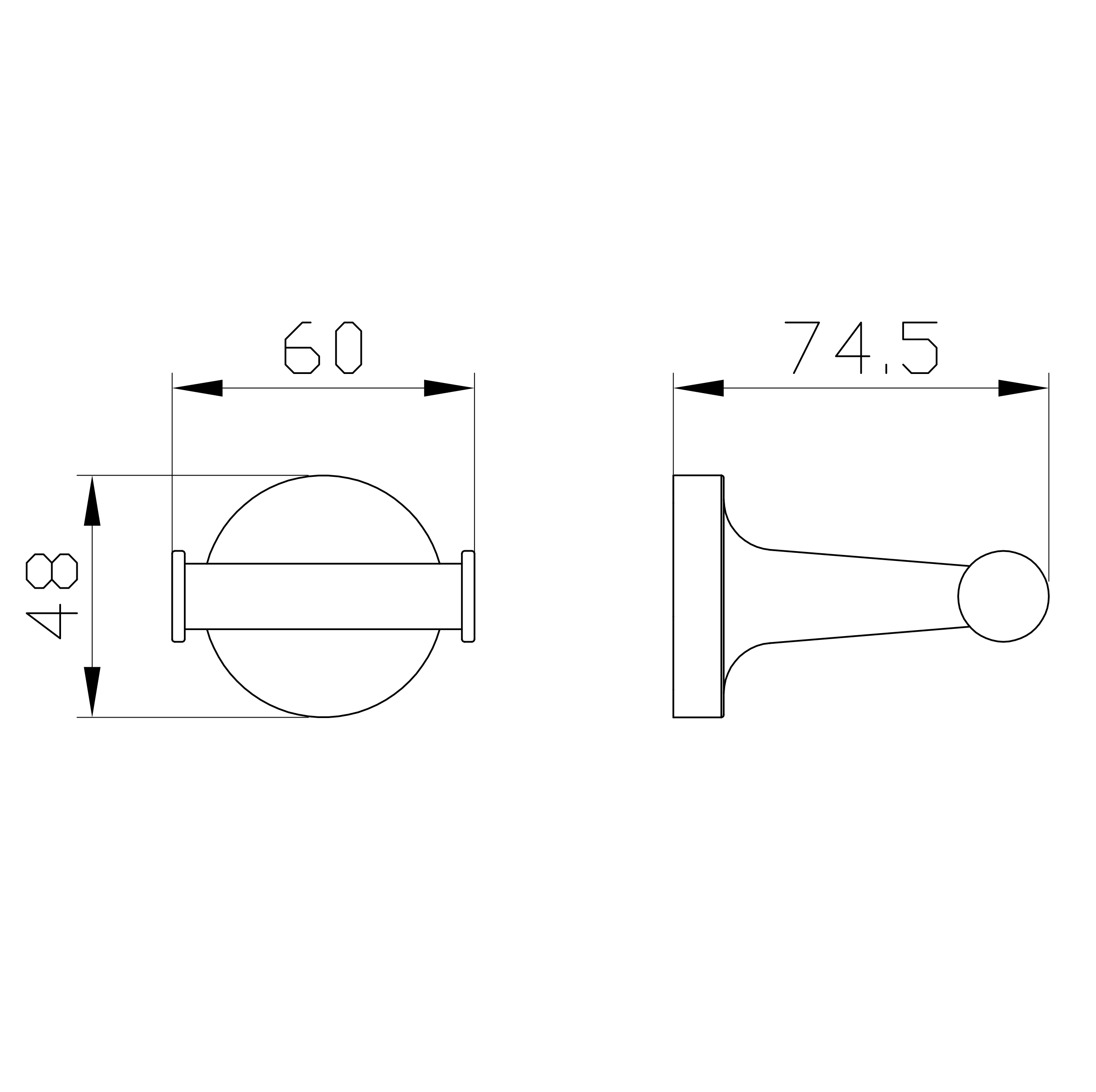 Двойной крючок для ванной WONZON & WOGHAND SIMPLE, Темный графит (WW-6525-BGM) - Gidratop.ru изображение