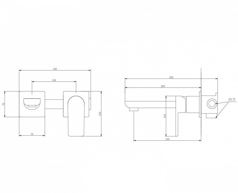 Смеситель ABBER Weiss Insel AF8082FW для раковины скрытого монтажа, белый матовый - Gidratop.ru изображение