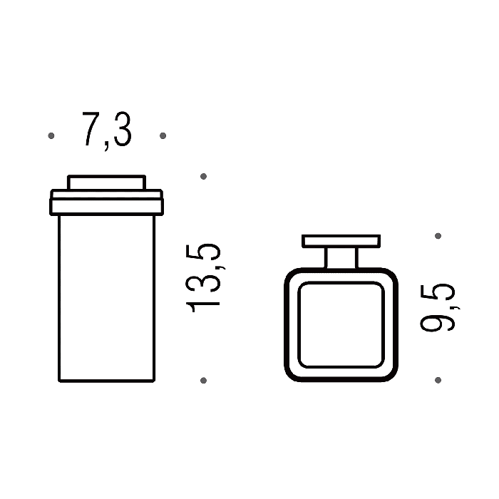Colombo Basic Q Стакан подвесной, цвет: хром/матовое стекло - Gidratop.ru изображение