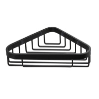 Colombo Basic Угловая металлическая полочка, цвет: чёрный матовый - Gidratop.ru изображение