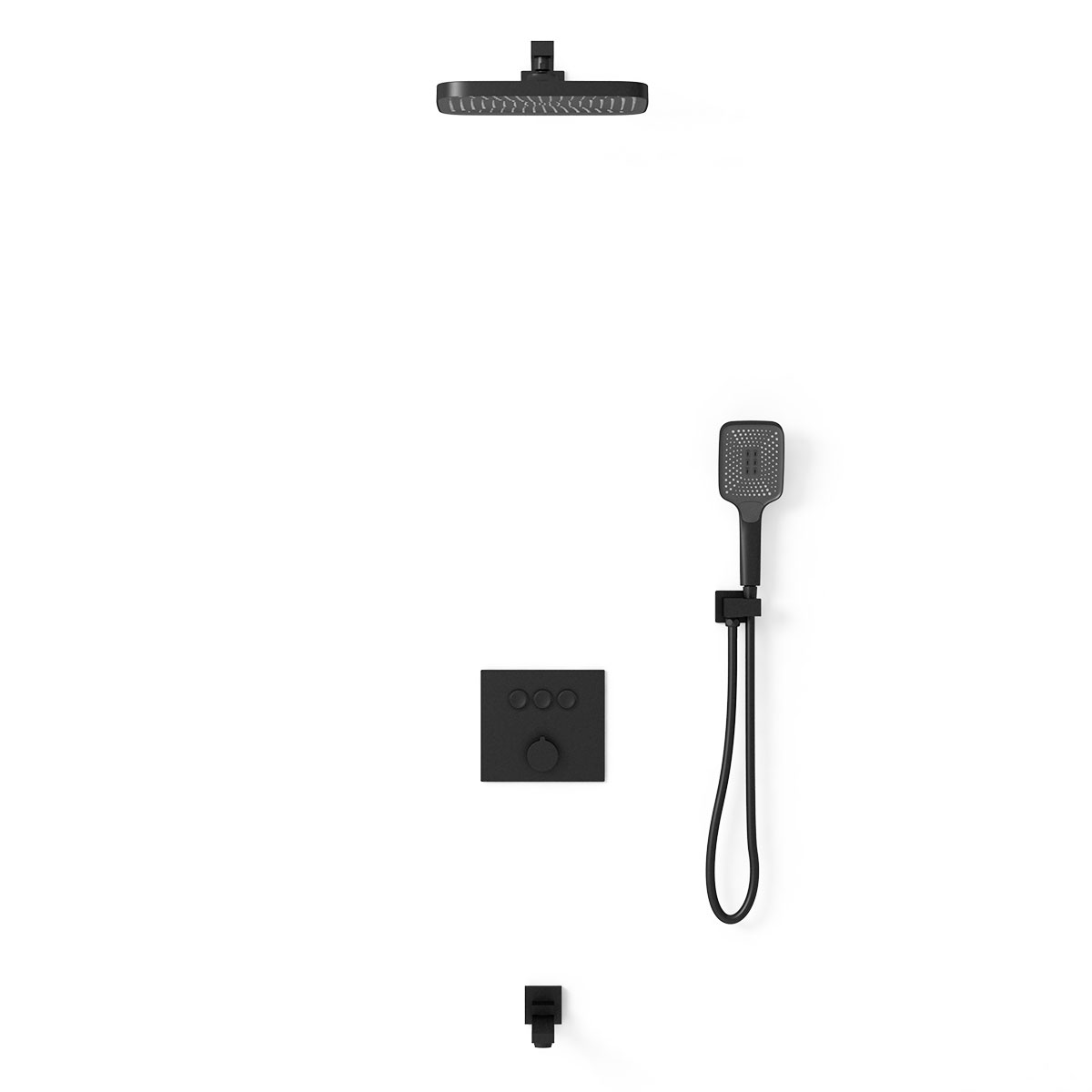 Душевой комплект VSFW-4311MB встраиваемый, 3 режима, черный - Gidratop.ru изображение