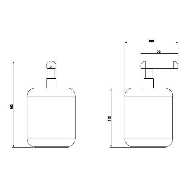 Gessi Goccia дозатор для жидкого мыла настольный, цвет: хром/черный - Gidratop.ru изображение