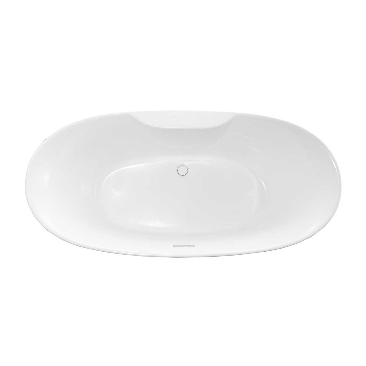 Ванна акриловая Vincea VBT-405B-1700, 1700*800*580, цвет белый, щелевой перелив - Gidratop.ru изображение