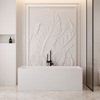 Ванна из искусственного камня ABBER Stein AS9640-1.5 белая матовая - Gidratop.ru изображение