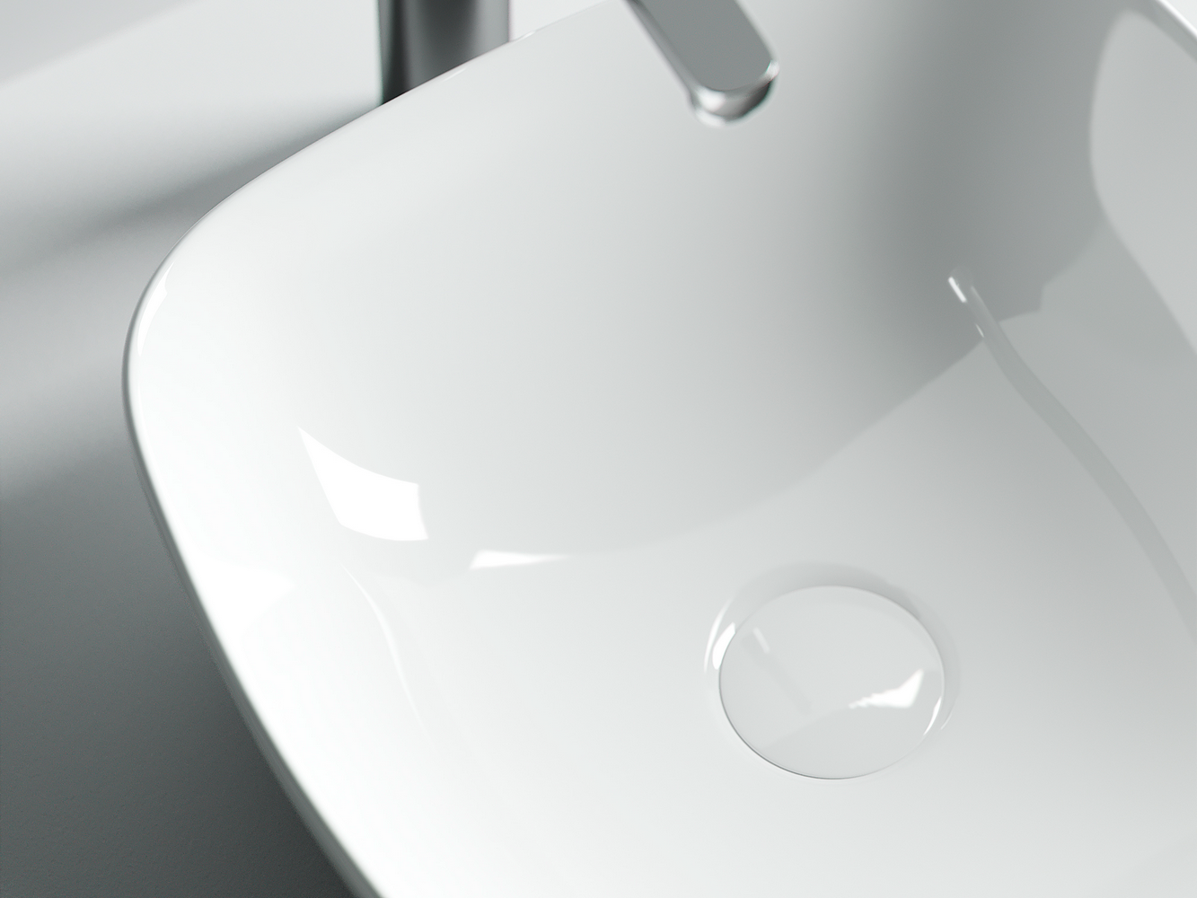 Умывальник чаша накладная квадратная Element 400x400x140мм - Gidratop.ru изображение