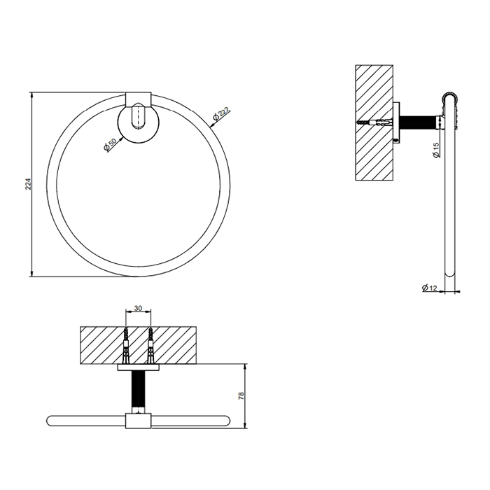Gessi Ingranaggio полотенцедержатель-кольцо, цвет хром - Gidratop.ru изображение