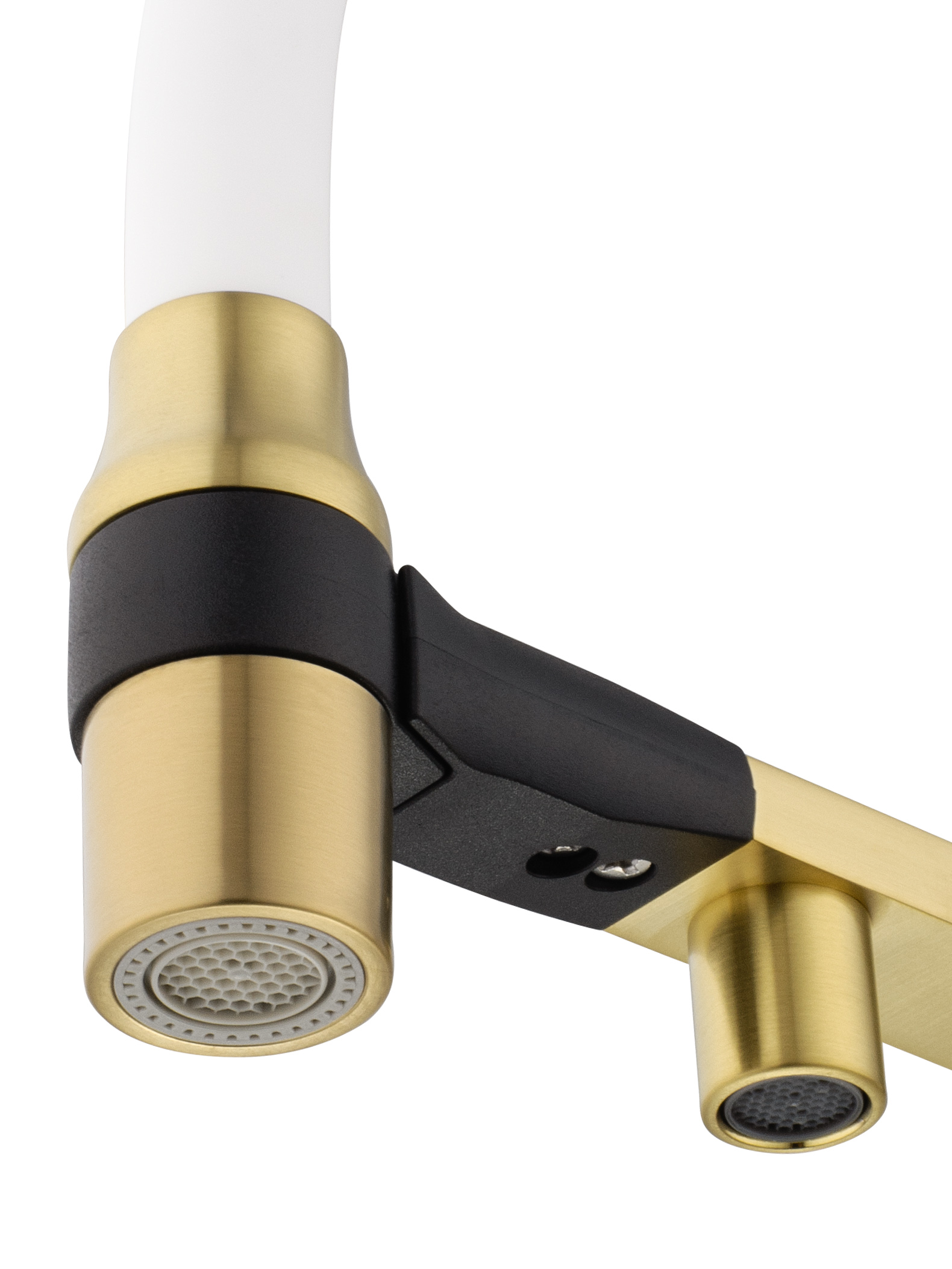 Смеситель для кухни с гибким изливом и подключением фильтра WONZON & WOGHAND, Брашированное золото (WW-88458013-BG(MW)) - Gidratop.ru изображение