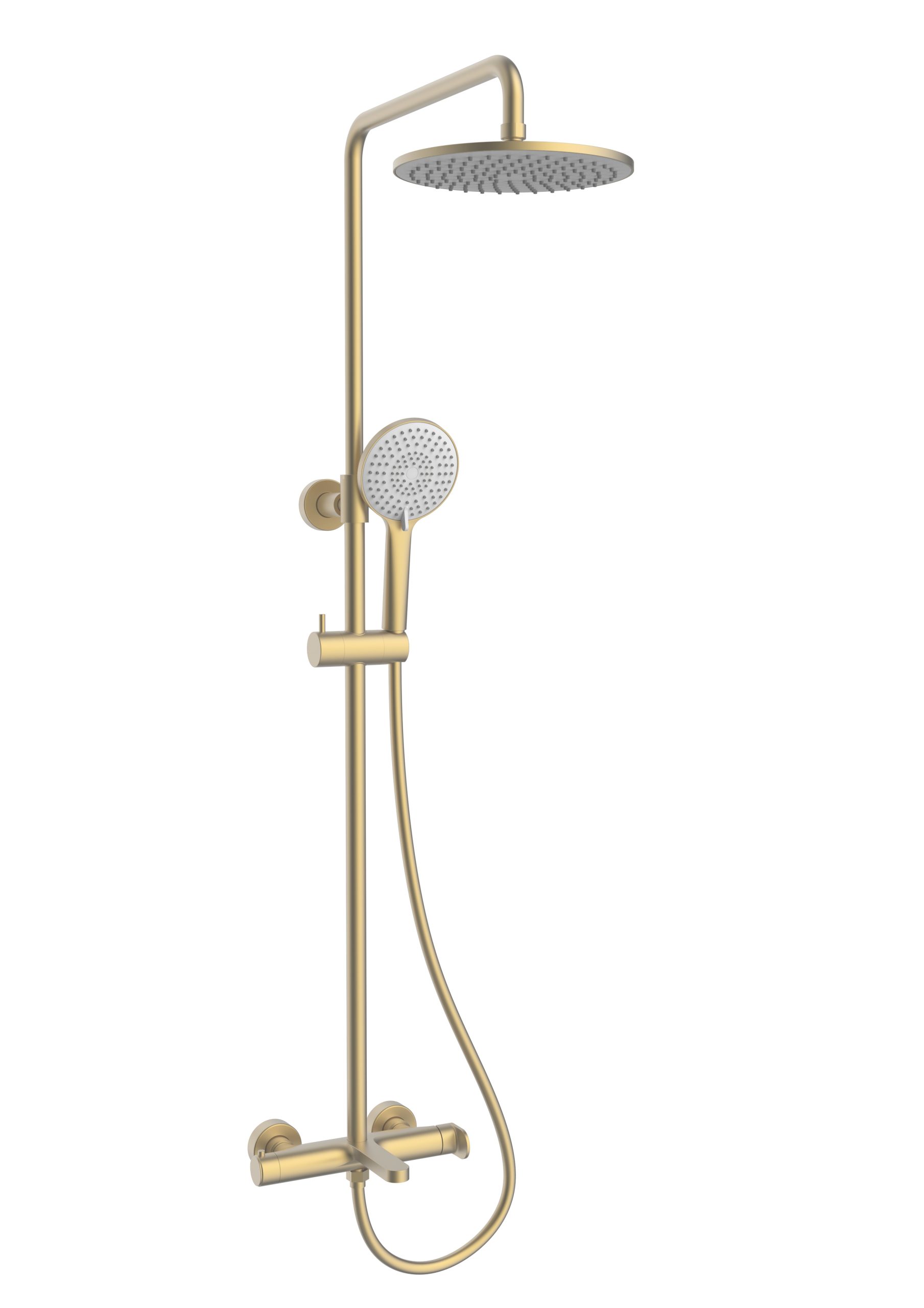 Душевая стойка Rondo VSFS-1R1BG с изливом, брашированное золото - Gidratop.ru изображение