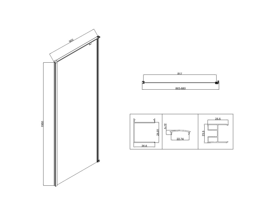 Душевой уголок Slim-N VSR-5SN9010CLB, 1000*900, черный, стекло прозрачное - Gidratop.ru изображение